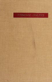 Cover of Economic analysis by S. G. Sturmey