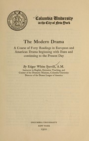 Front cover of The modern drama by Burrill, Edgar White.
