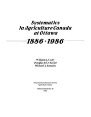 Front cover of Systematics in agriculture Canada at Ottawa, 1886-1986 by William J. Cody