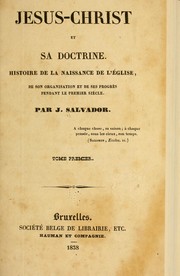 Cover of Jésus-Christ et sa doctrine by Joseph Salvador