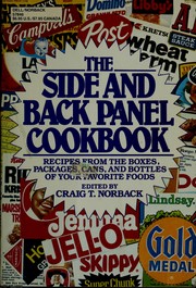 Cover of The Side and Back Panel Cookbook by Craig Norback