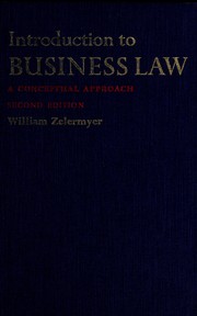 Cover of Introduction to business law by William Zelermyer
