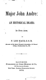 Cover of Major John Andre by P. Leo Haid
