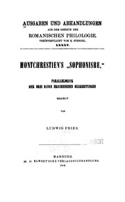 Front cover of Montchrestien's "Sophonisbe" by Antoine de Montchrestien