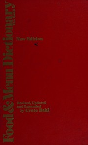 Front cover of Food & menu dictionary by Crete M. Dahl