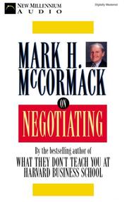 Cover of On Negotiating by Mark H. McCormack