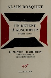 Front cover of Un détenu à Auschwitz by Alain Bosquet