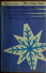 Front cover of Morning star by Elinor Rice Hays