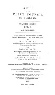 Front cover of Acts of the Privy Council of England by Great Britain. Privy Council.