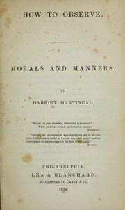 Front cover of How to observe by Harriet Martineau