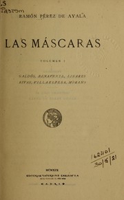 Cover of Las máscaras by Ramón Pérez de Ayala