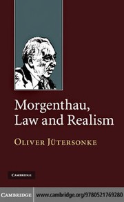 Front cover of Morgenthau, law, and realism by Oliver Jütersonke