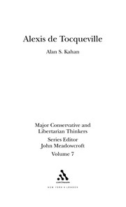 Cover of Alexis de Tocqueville by Alan S. Kahan