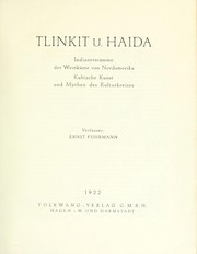 Cover of Tlinkit u. Haida by Ernst Fuhrmann