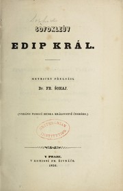 Cover of Sofokleuv Edip král by Sophocles