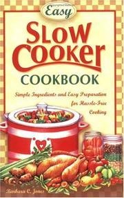 Front cover of Easy Slow Cooker Cookbook by Barbara C. Jones