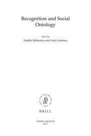 Cover of Recognition and social ontology by Heikki Ikäheimo