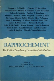 Cover of Rapprochement by Ruth F. Lax