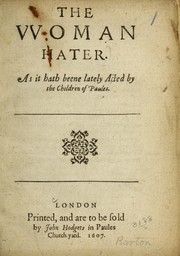 Front cover of The woman hater by Francis Beaumont