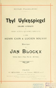 Front cover of Thyl Uylenspiegel by Jan Blockx
