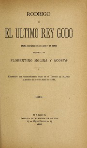 Front cover of Rodrigo, o, El u ltimo rey godo by Florentino Molina