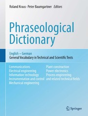 Front cover of Phraseological Dictionary English - German by Roland Kraus