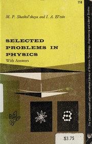 Cover of Selected problems in physics with answers by Marianna Petrovna Shaskolʹskai͡a