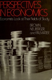 Cover of Perspectives in economics by Alan A. Brown