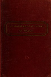 Cover of The mathematical theory of finance by Kenneth P. Williams