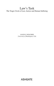 Cover of Law's task by Louis E. Wolcher