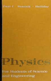 Front cover of Physics for students of science and engineering by Robert Resnick