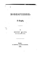 Cover of Robespierre by Henry Bliss
