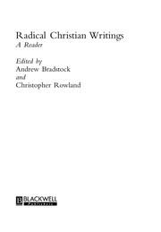 Front cover of Radical Christian writings by Andrew Bradstock