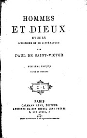 Front cover of Hommes et dieux: etudes d'histoire et de littérature by Paul Jacques Raymond Binsse Saint-Victor