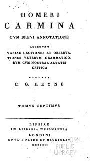 Cover of Carmina cvm brevi annotatione by Όμηρος