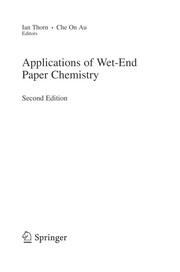 Front cover of Applications of Wet-End Paper Chemistry by Ian Thorn
