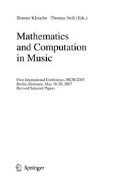 Front cover of Mathematics and computation in music by MCM 2007 (2007 Berlin, Germany)