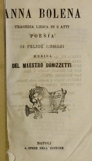 Cover of Anna Bolena by Gaetano Donizetti