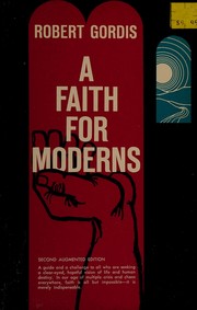 Front cover of A faith for moderns by Robert Gordis