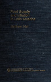 Cover of Food supply and inflation in Latin America by Matthew Edel