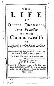 Front cover of The life of Oliver Cromwell by Isaac Kimber