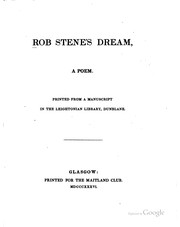 Cover of Rob Stene's dream by Rob Stene