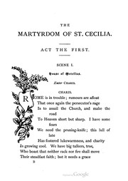 Cover of The martyrdom of St. Cecily by A. J. Christie