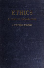 Cover of Ethics by Arthur Campbell Garnett