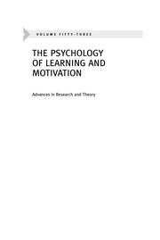 Cover of The psychology of learning and motivation by Brian H. Ross
