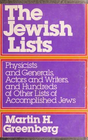 Front cover of The Jewish lists by Martin H. Greenberg