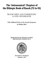 Front cover of The " Astronomical" chapters of the Ethiopic book of Enoch (72 to 82) by O. Neugebauer