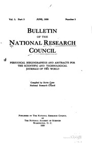 Front cover of Peri odical bibliographies and abstracts for the scientific and technological journals of the world by National Research Council (U.S.). Research Information Service.