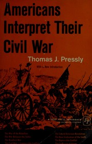Front cover of Americans interpret their Civil War by Thomas Pressly