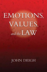 Front cover of Emotions, Values, and the Law by John Deigh